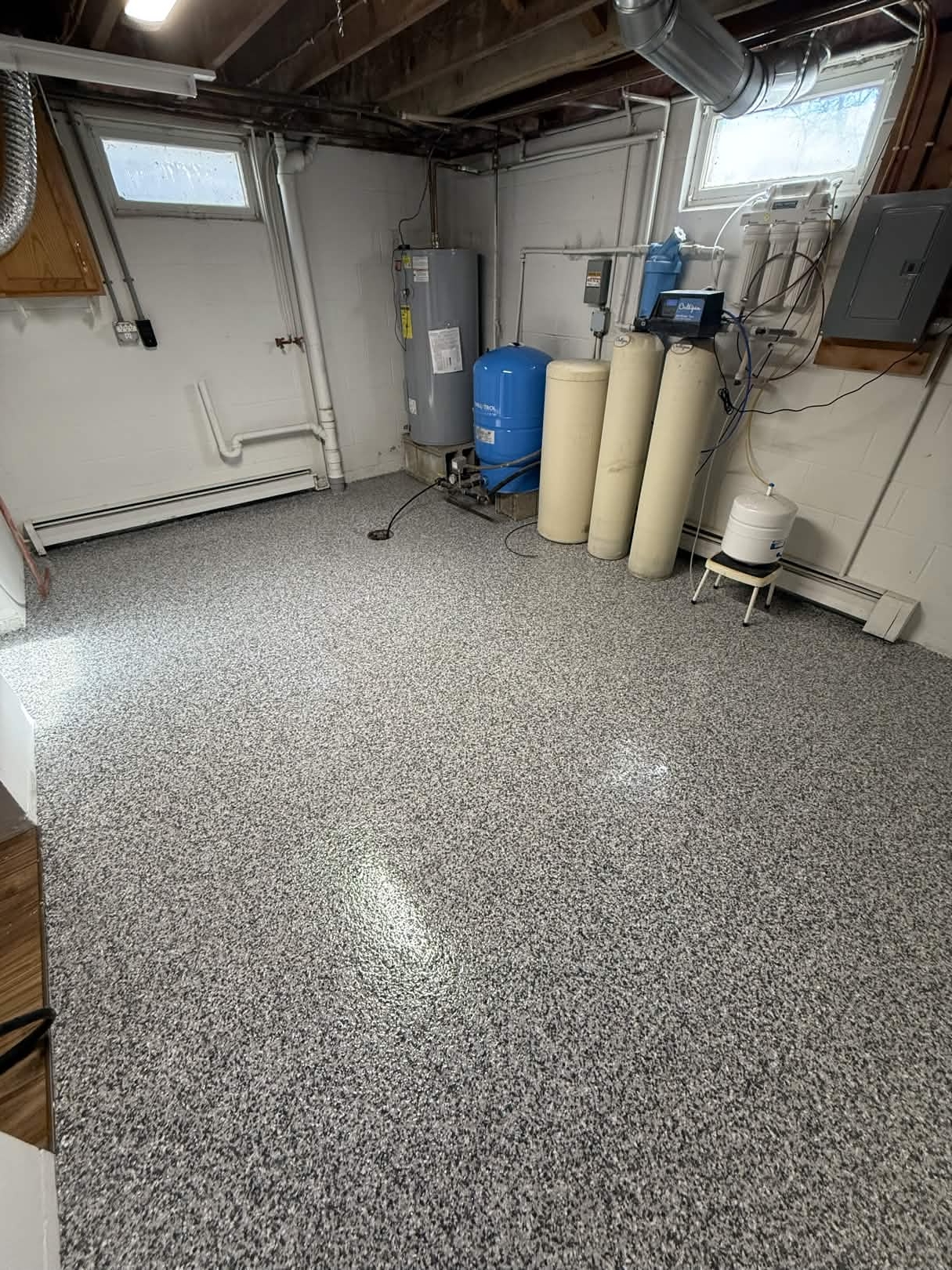 Basement utility room β epoxy finished