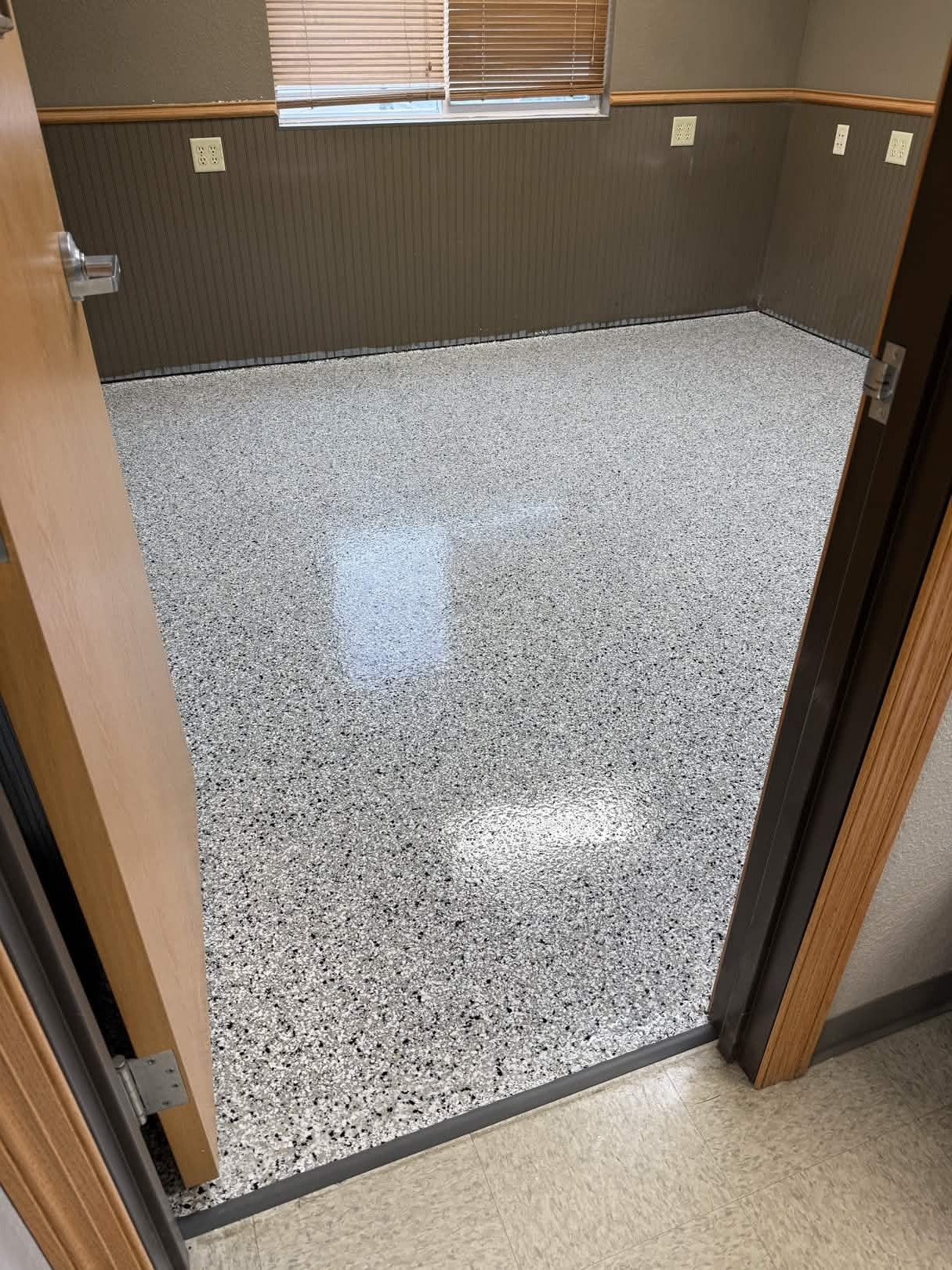 Office doorway β epoxy flooring