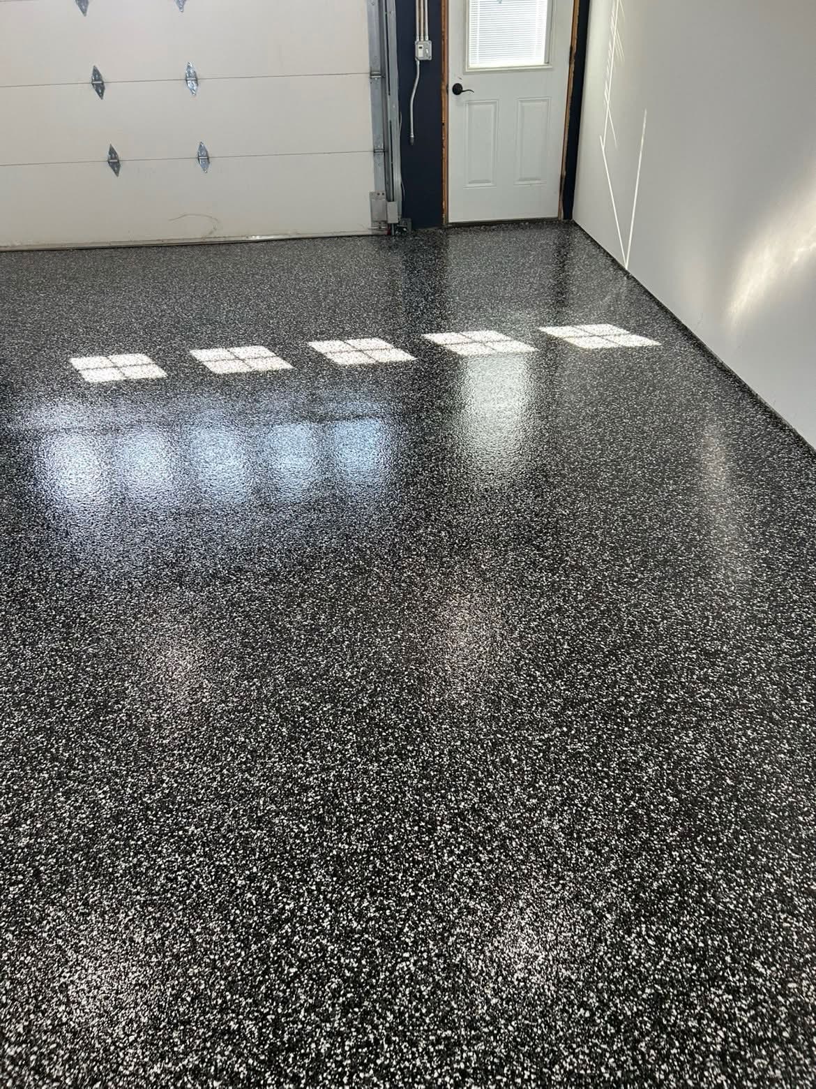 Dark garage β epoxy floor close-up