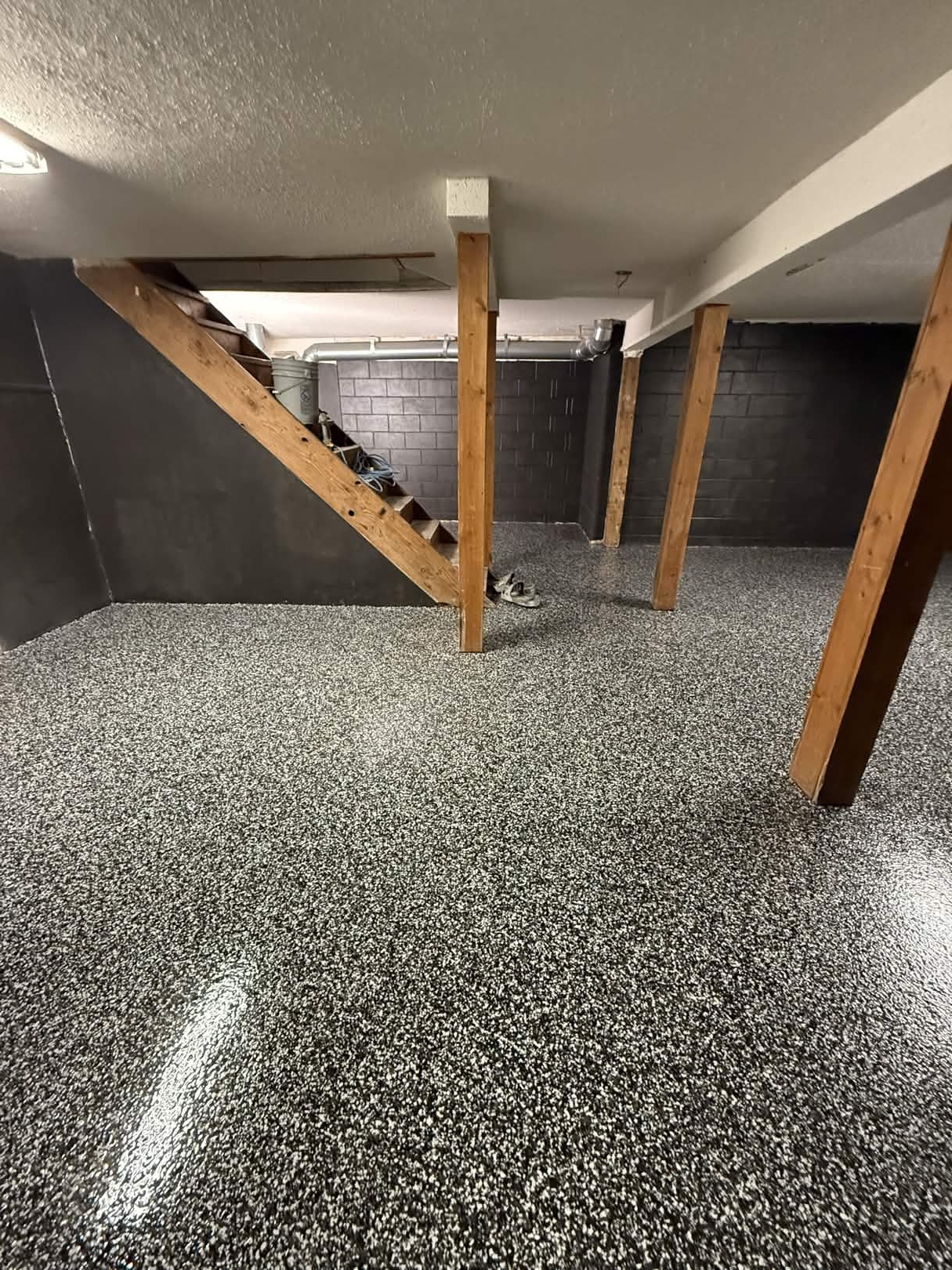 Basement β dark epoxy finished, wide angle